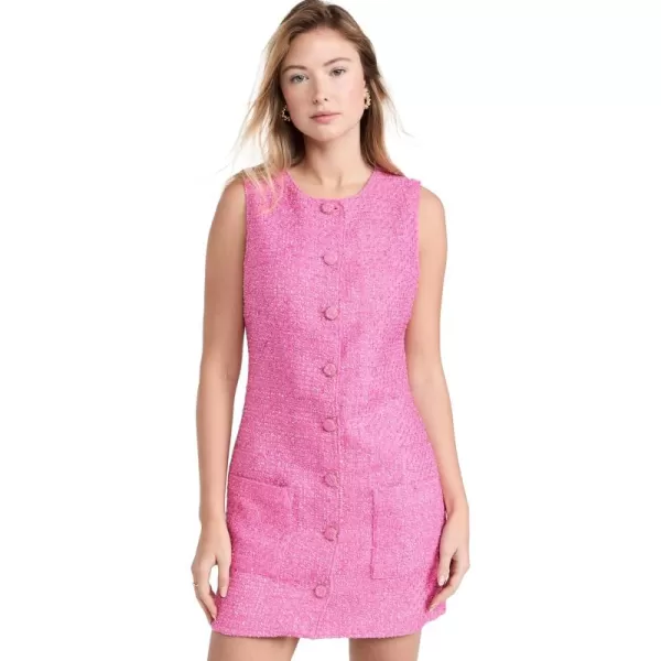 endless rose Womens Sleeveless Tweed Mini DressBerry