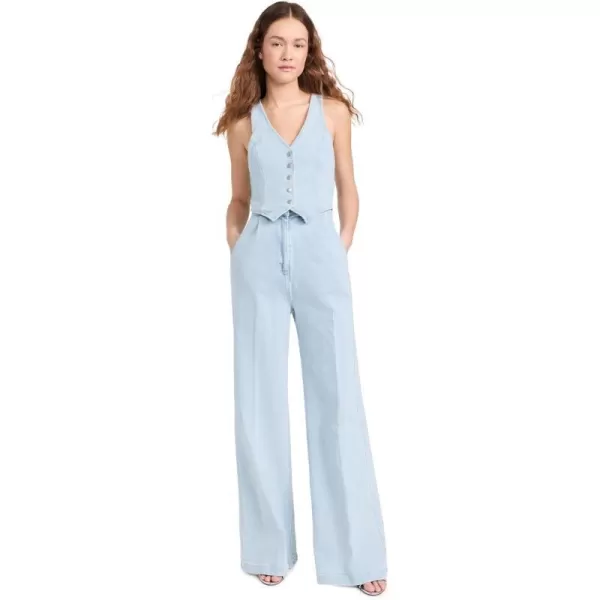 Amanda Uprichard Womens Ethan Denim JumpsuitIceberg