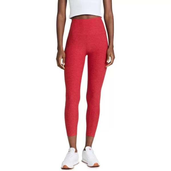 Beyond Yoga Womens High Waisted Midi LeggingsCurrant Red Heather