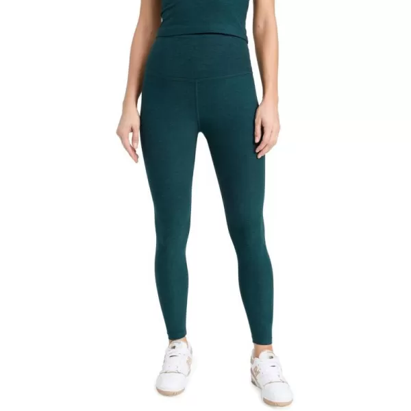 Beyond Yoga Womens High Waisted Midi LeggingsMidnight Green Heather