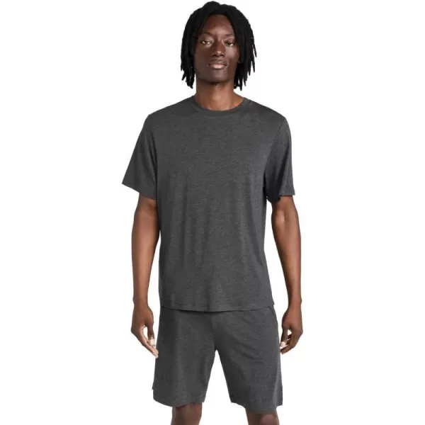 Eberjey Mens Henry Short PJ SetCharcoal Heather