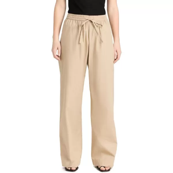 Enza Costa Womens Poplin Resort PantsTan