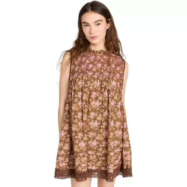 FP Movement Womens Shea Printed Mini DressChocolate