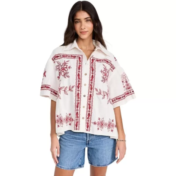 FP Movement Womens Spring Refresh Vacation ShirtRed Combo