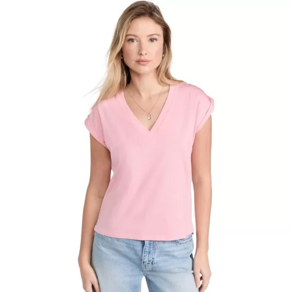 FRAME Womens Easy V Neck TeeDusty Pink