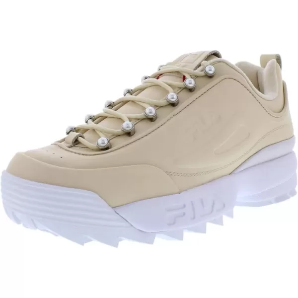 Fila Unisex Retro Spike Italian Sport ShoeBeigeWhite