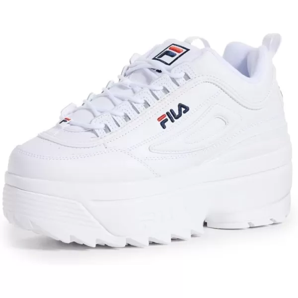 Fila Womens Disruptor Ii Wedge SneakerWhiteNavyRed