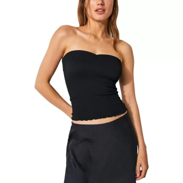 Free People Womens Ribbed Seamless TubeBlack