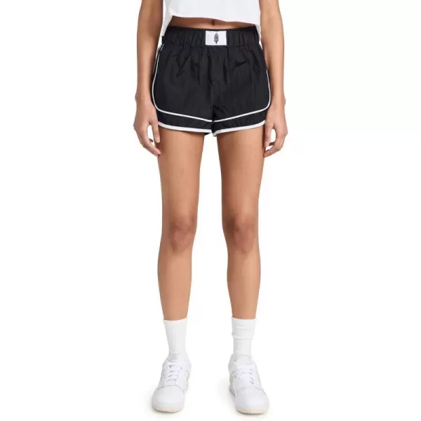 Free People Womens Varsity Blues ShortsBlack Combo