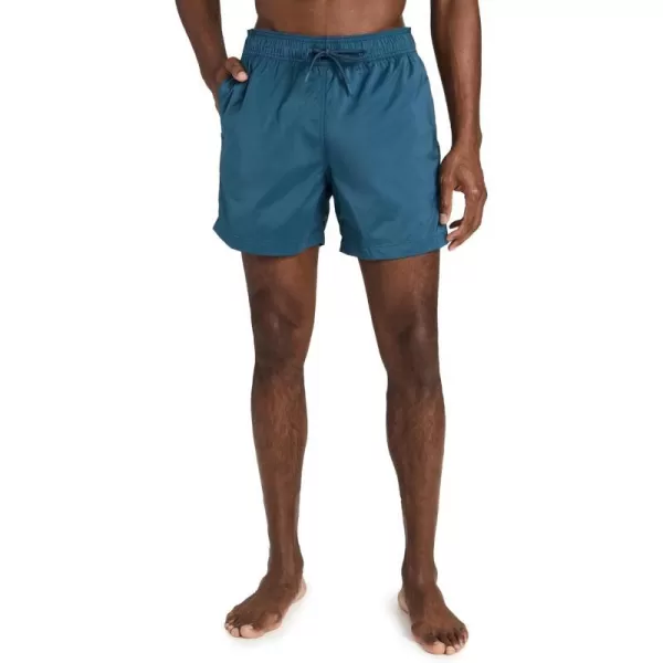 Frescobol Carioca Mens Salvador Elasticated Nylon SwimshortsPerennial Blue