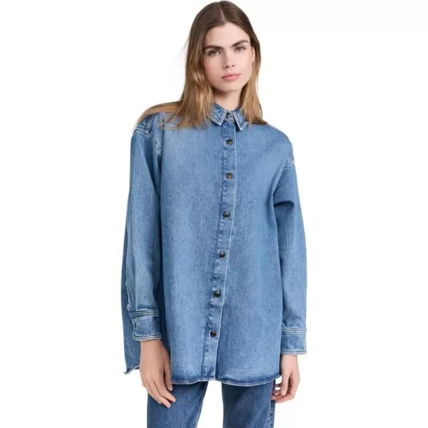 Good American Womens Denim Oversized ShirtIndigo599