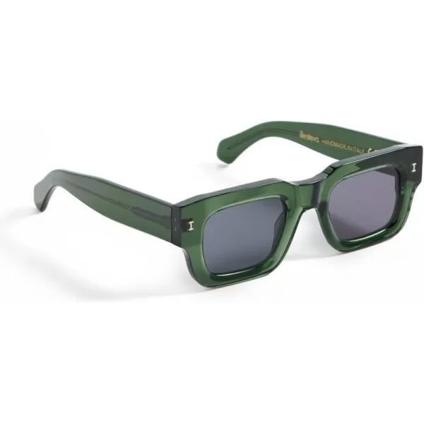 Illesteva Lewis Pine Sunglasses with Grey Flat LensesGreen