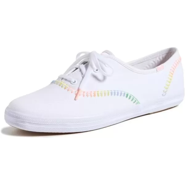 Keds Womens Champion Seasonal Canvas SneakerWhite Whipstitch Multi