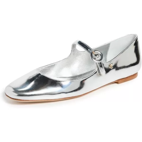 Larroude Womens Blair Ballet FlatsSilver