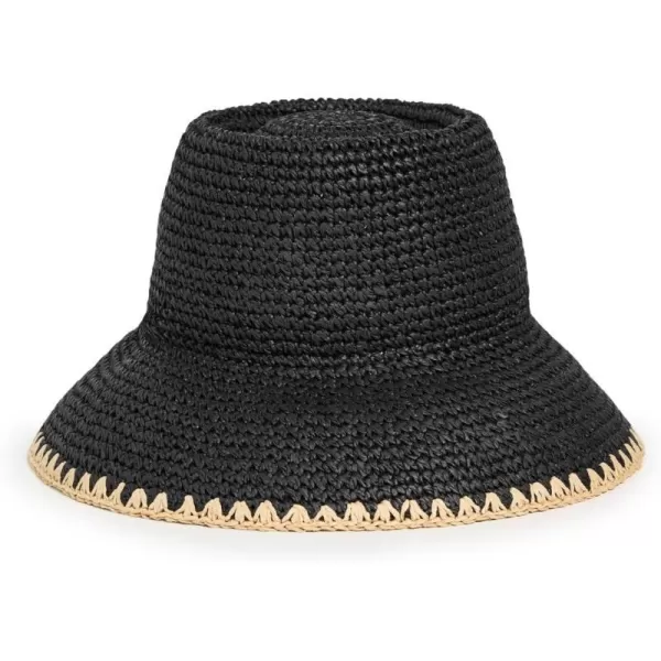 Madewell Womens Whipstitch Straw HatTrue Black