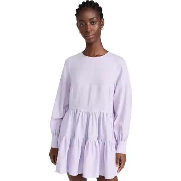 Marissa Webb Womens Daphne Linen Trapeze Mini DressLilac