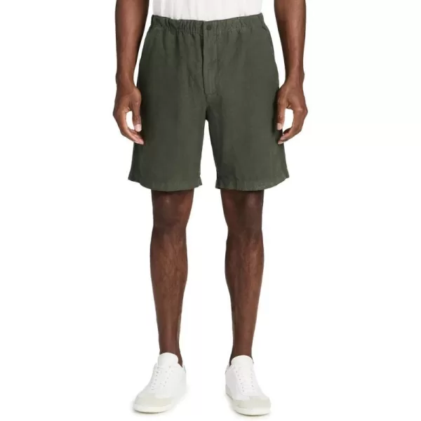 Norse Projects Mens Ezra Relaxed Cotton Linen 775 ShortsSpruce Green