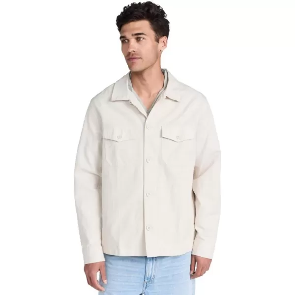 Onia Mens Garment Dyed Twill OvershirtStone