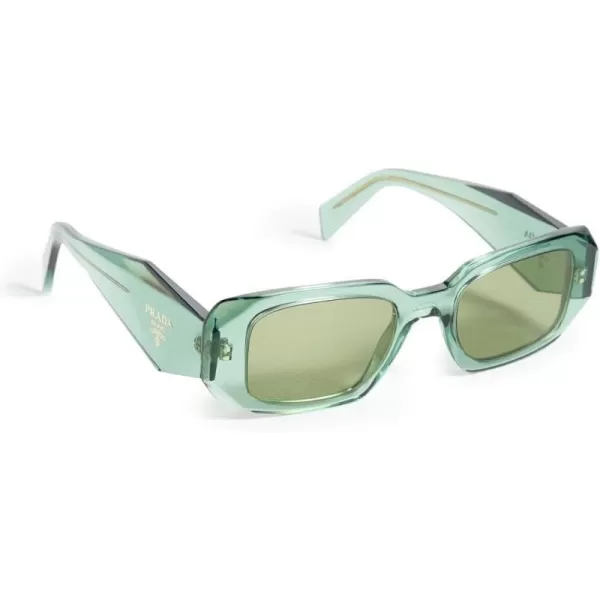 Prada Womens PR 17WS Rectangular SunglassesGreen