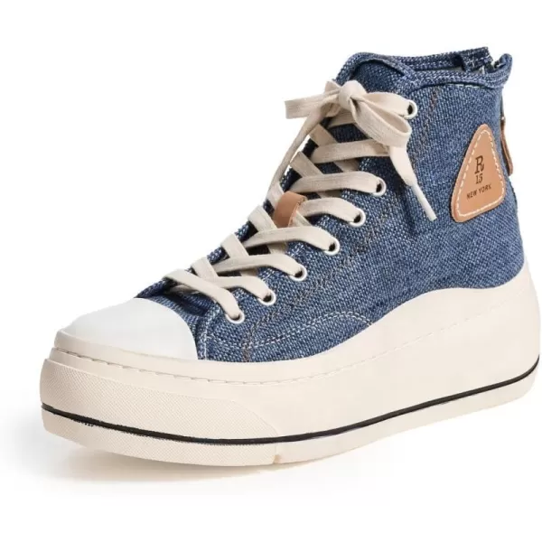 R13 Womens Kurt High Top SneakersLight Indigo