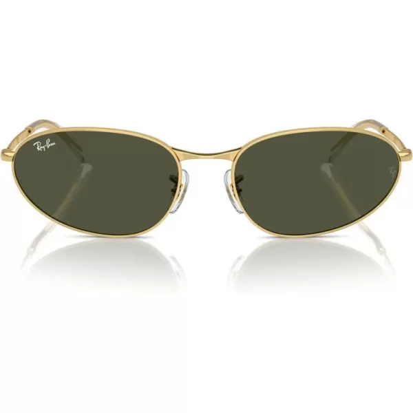 RayBan Rb3734 Oval SunglassesGoldGreen