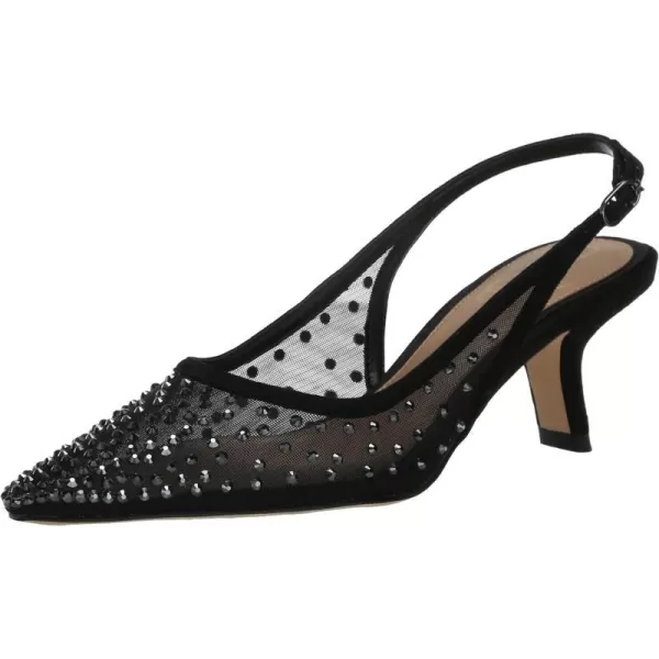 Sam Edelman Womens Bianka Slingback PumpBlack Glitz Mesh