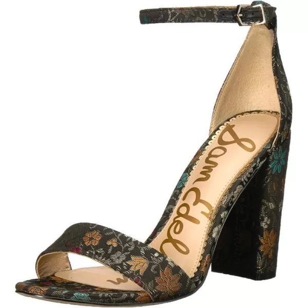 Sam Edelman Womens Yaro Block Heel SandalBlack Multi Floral Brocade