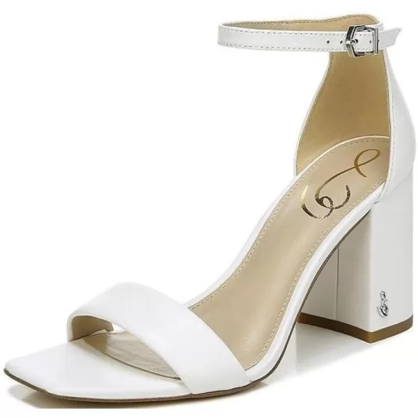 Sam Edelman Womens Yaro Block Heel SandalBright White Leather