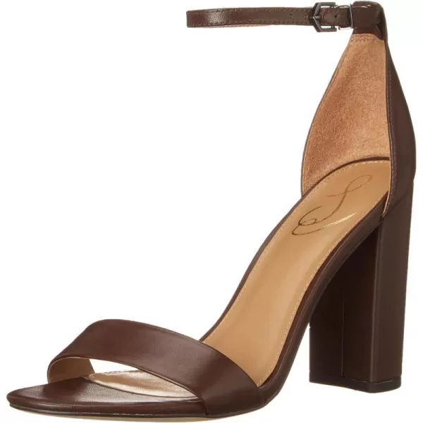 Sam Edelman Womens Yaro Block Heel SandalDark Chocolate