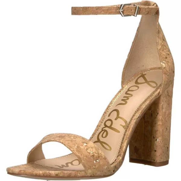 Sam Edelman Womens Yaro Block Heel SandalNaturalGold Cork