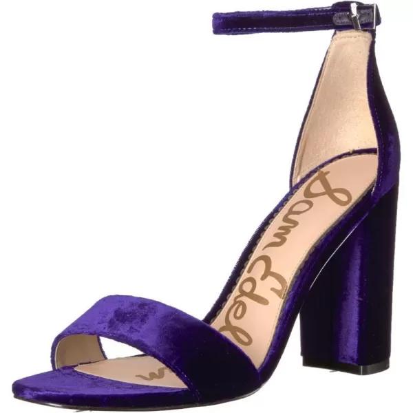 Sam Edelman Womens Yaro Block Heel SandalPurple Iris Velvet