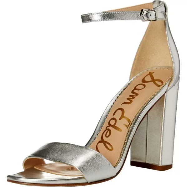 Sam Edelman Womens Yaro Block Heel SandalSilver Metallic