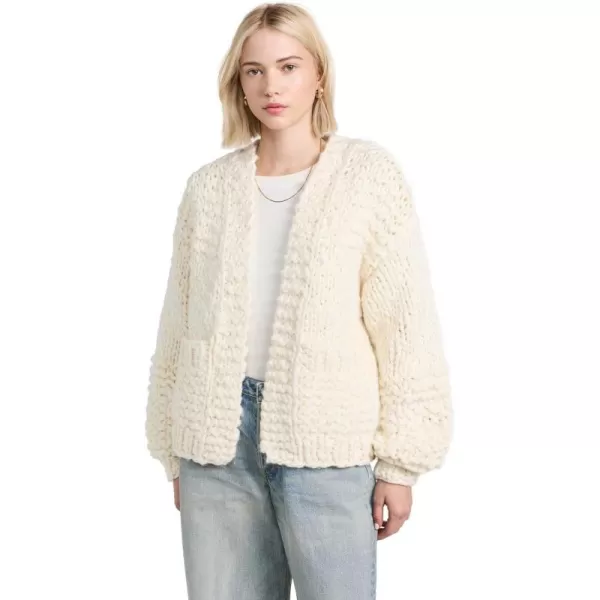 Scotch amp Soda Womens Hand Knit CardiganSoft Ice