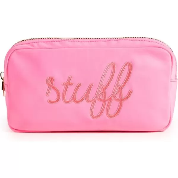 Stoney Clover Lane Womens Bubblegum Stuff Embroidered Small Pouch Bubblegum Pink One SizeBubblegum