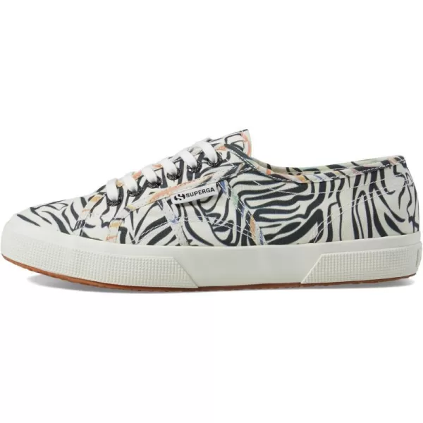 Superga Womens 2750 Pearl Matte Canvas SneakerZebra BlackMulticolor