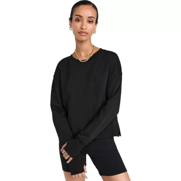 Sweaty Betty womens After Class Crop SweatshirtBlackBlack