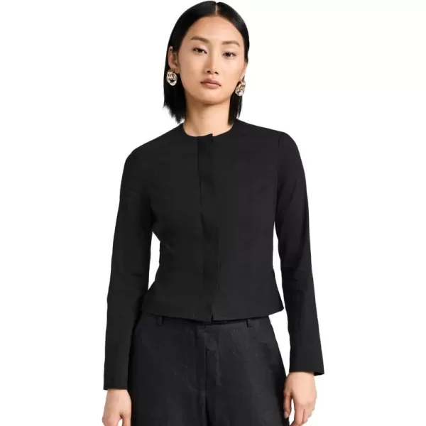 Theory Womens Crop Peplum JacketBlack