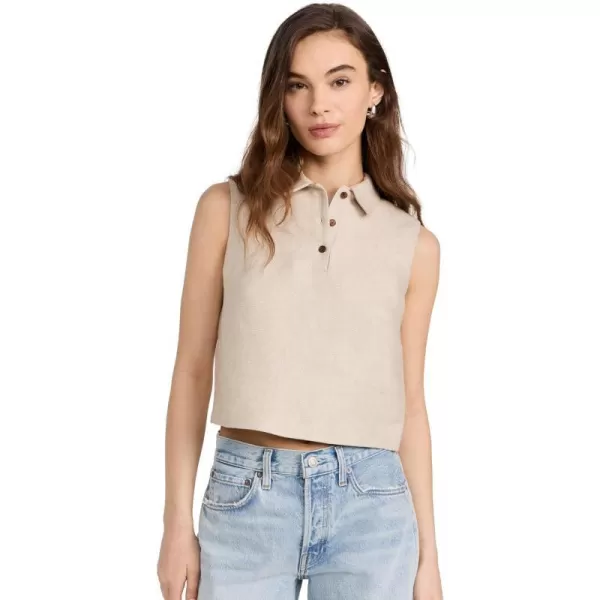 Theory Womens Crop Polo TopStraw