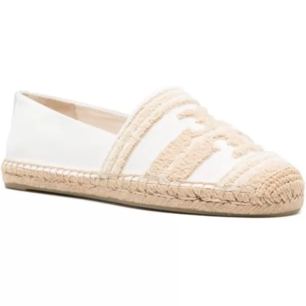 Tory Burch Womens Double T EspadrillesNaturalLight Alabaster