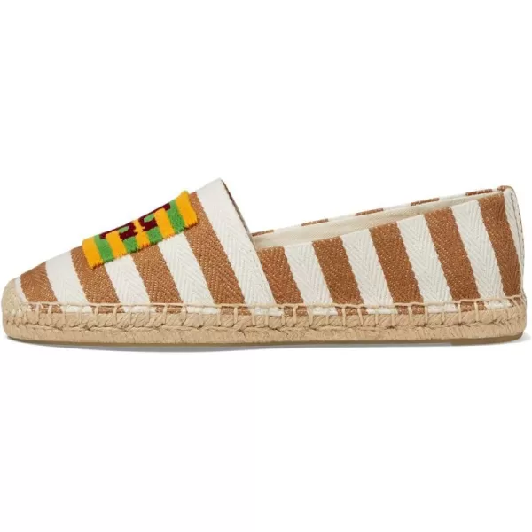 Tory Burch Womens Double T EspadrillesWhiskey BrownNaturale