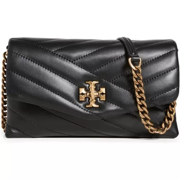 Tory Burch Womens Kira Chevron Chain Wallet Black One SizeBlack