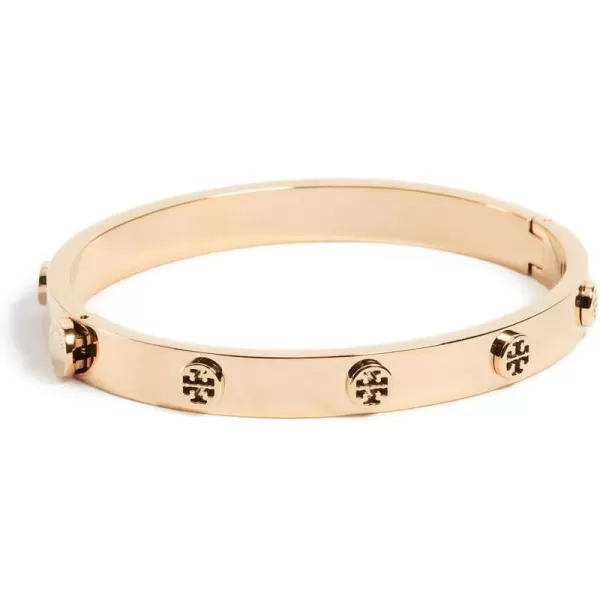 Tory Burch Womens Logo Stud Hinge BraceletTory Gold