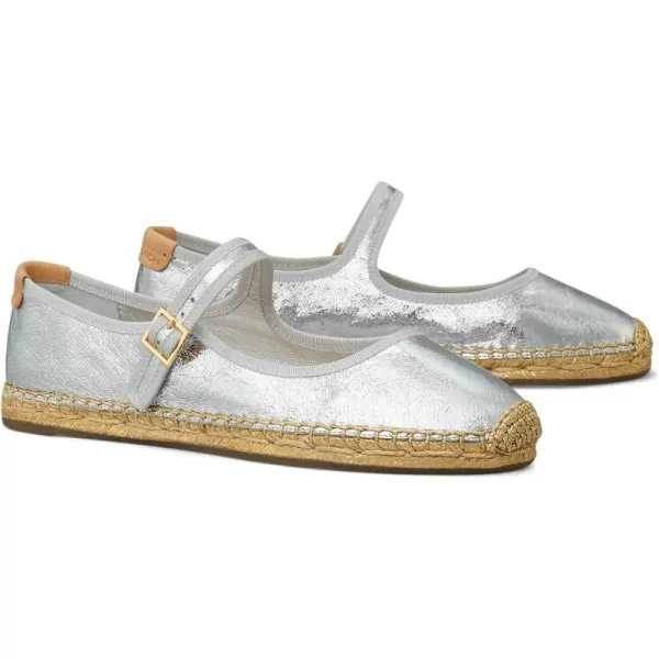 Tory Burch Womens Mary Jane EspadrillesSilverGrayNatural