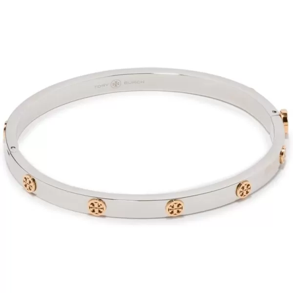 Tory Burch Womens Miller Stud 5mm Hinge BraceletTory SilverTory Gold