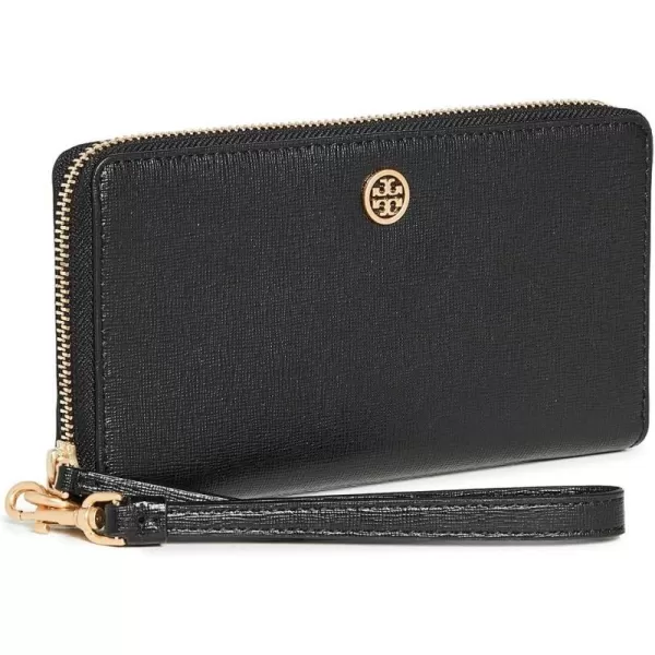 Tory Burch Womens Robinson Zip Continental Wallet Black One SizeBlack