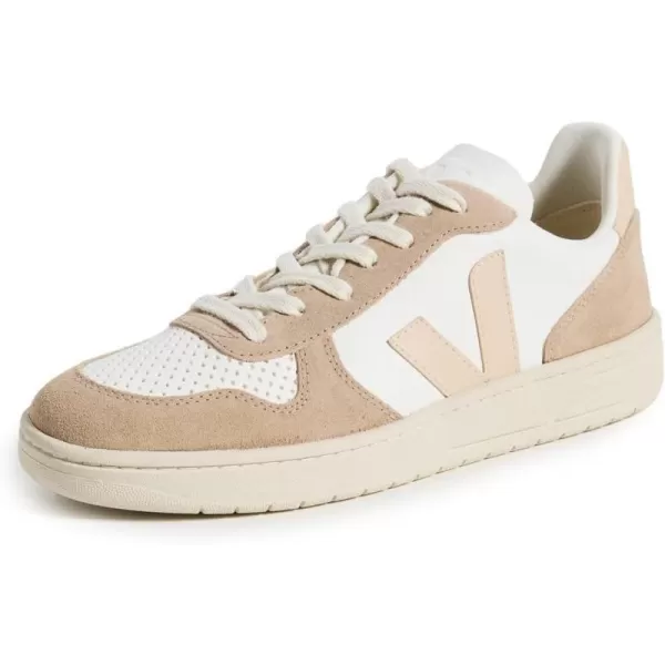 Veja Mens V 10 B Mesh SneakersExtra WhiteSableSahara