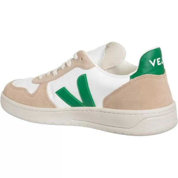 Veja Mens V 10 B Mesh SneakersWhite  Emeraude  Sahara