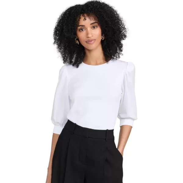 Veronica Beard Jean Womens Crew Neck Coralee TopWhite