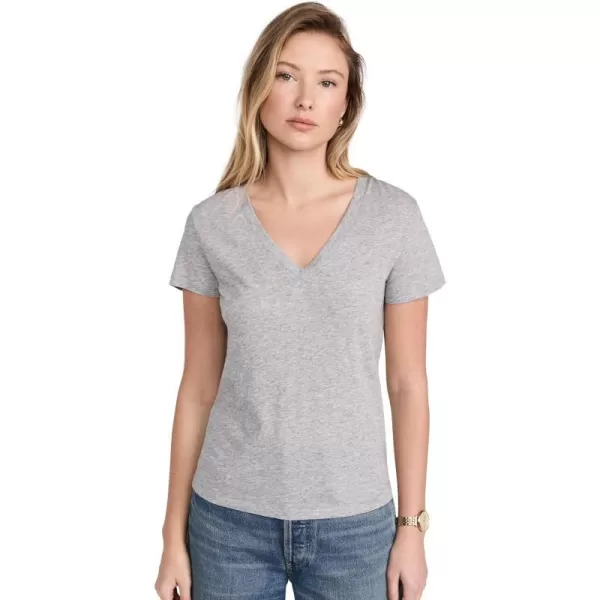 Vince Womens Essential V Neck TeeH Grey