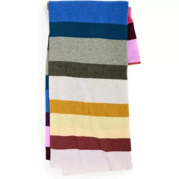 White  Warren Womens Cashmere Striped ScarfRainbow Multi